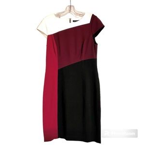White House Black Market color block sheath dress NWT 10